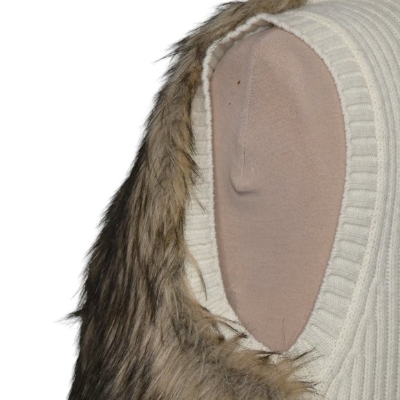 Michael Michael Kors  Cream Faux Fur/Knit Vest Size M - Picture 6 of 13
